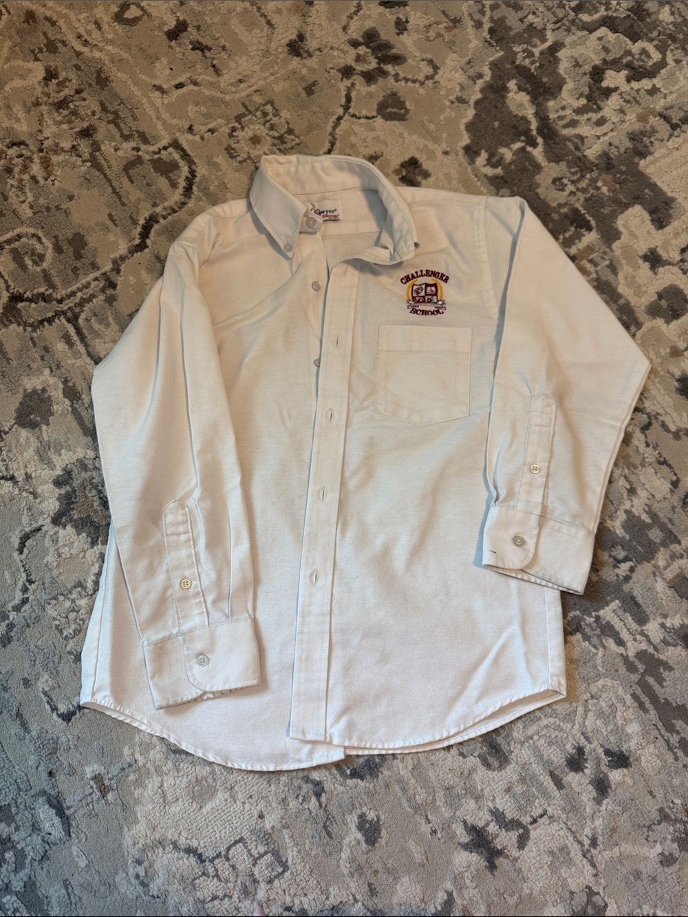 Challenger school uniform formal white shirt